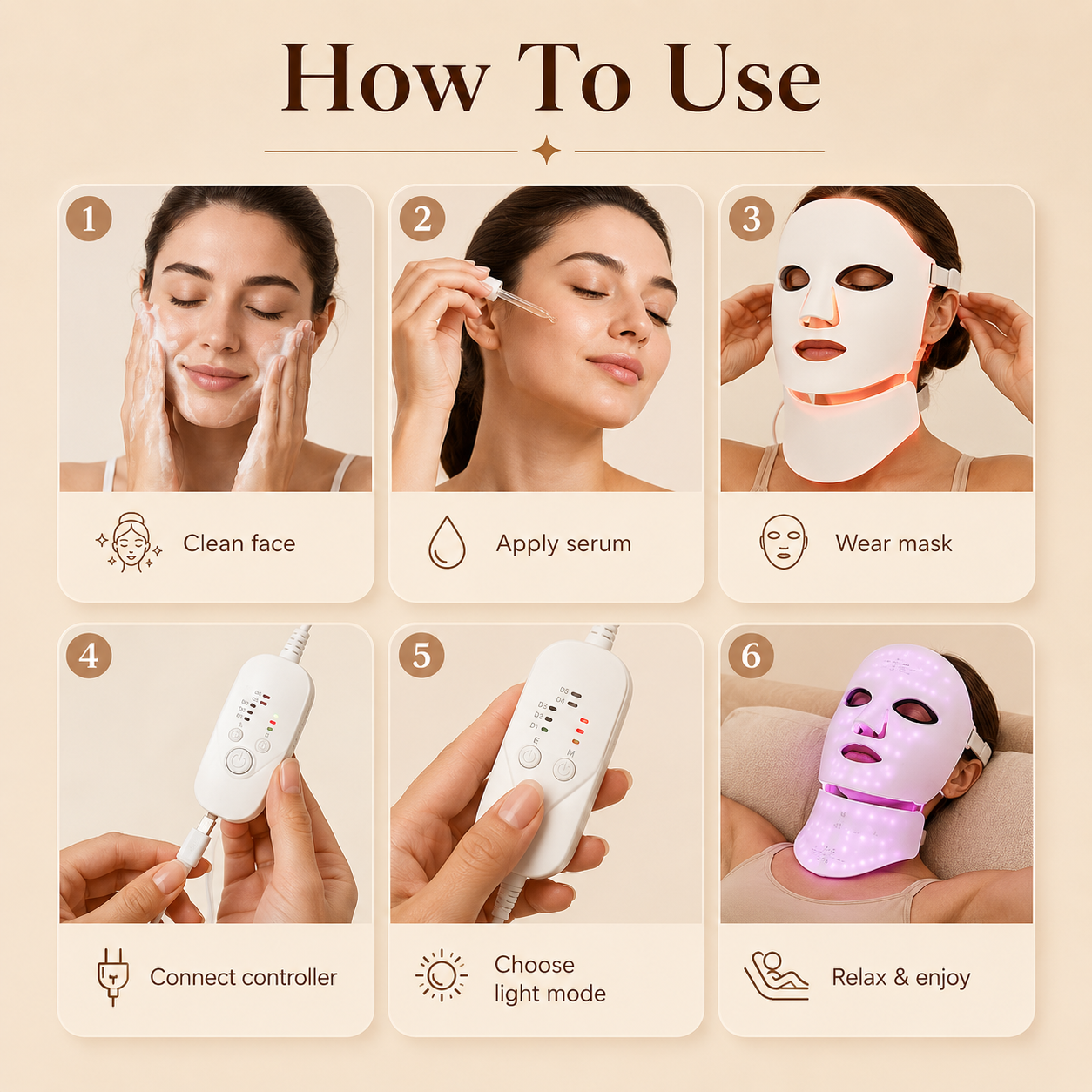 Silicone LED Glow Therapy Mask