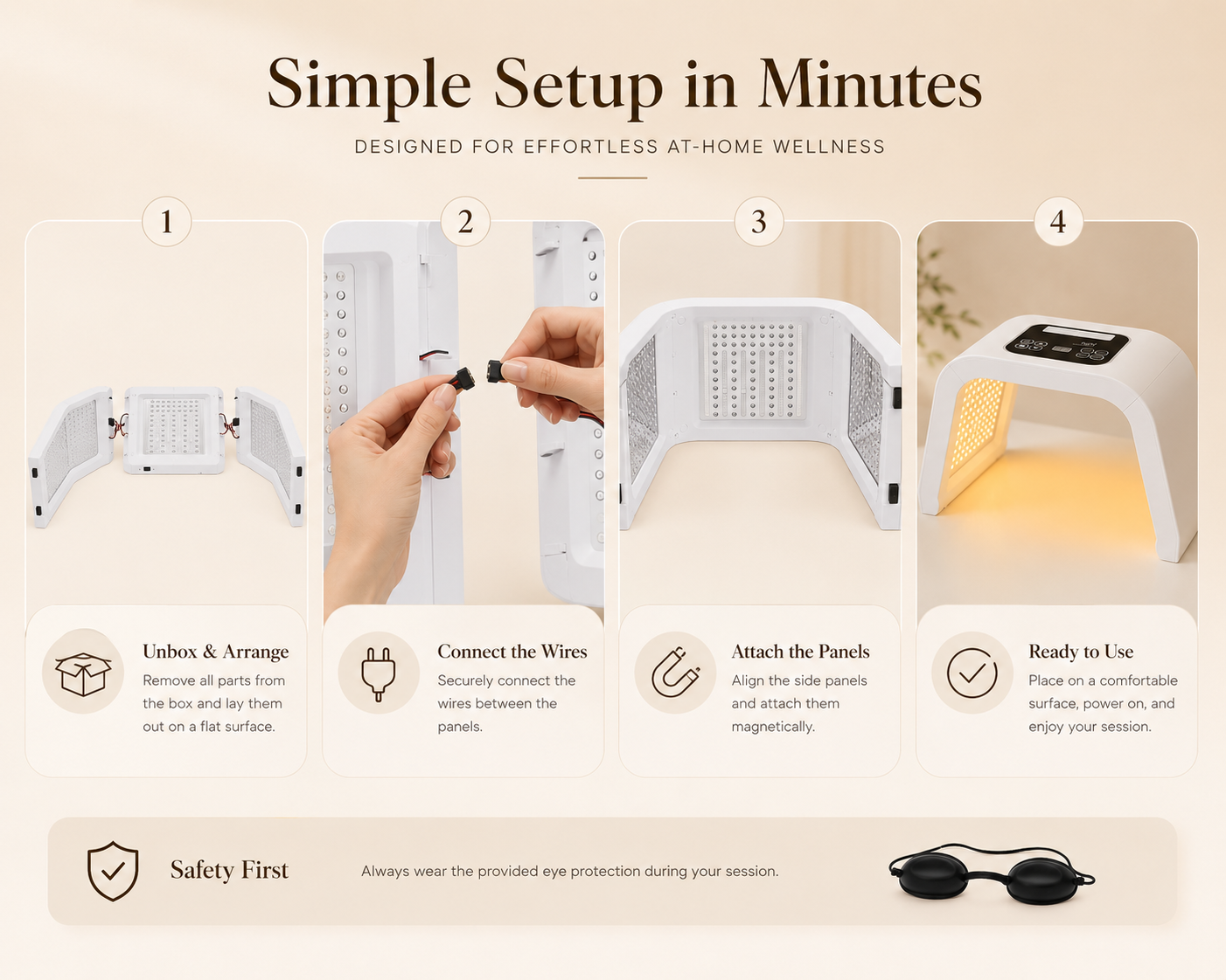 Pro LED Facial Light Therapy Device