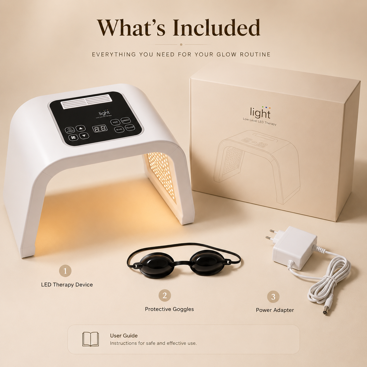 Pro LED Facial Light Therapy Device